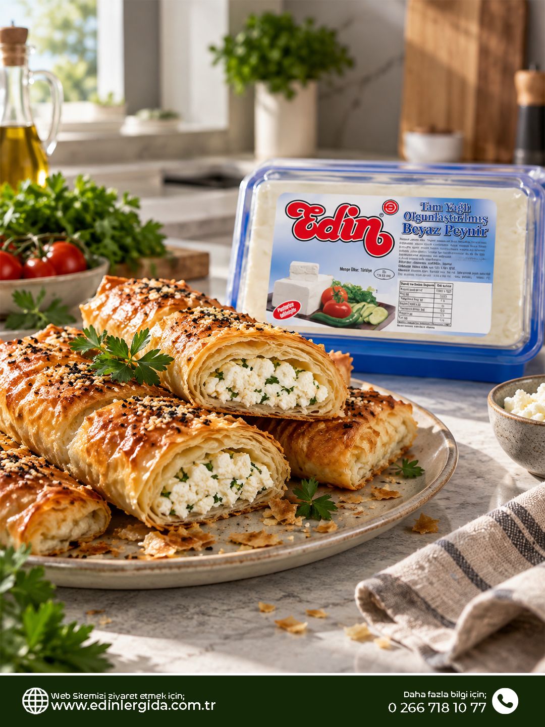 Edin Tam Yağlı Olgunlaştırılmış Beyaz Peynir, paket